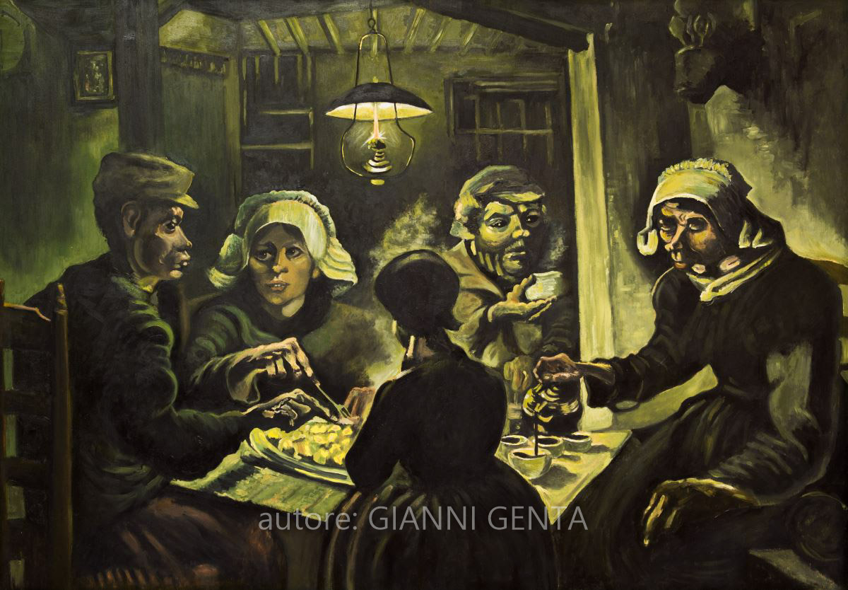 Van Gogh - I mangiatori di patate - 100x70
